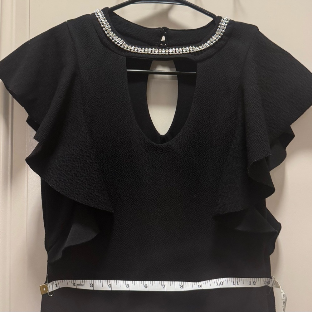 Elegant Black Bodycon Dress - Picture 12 of 13